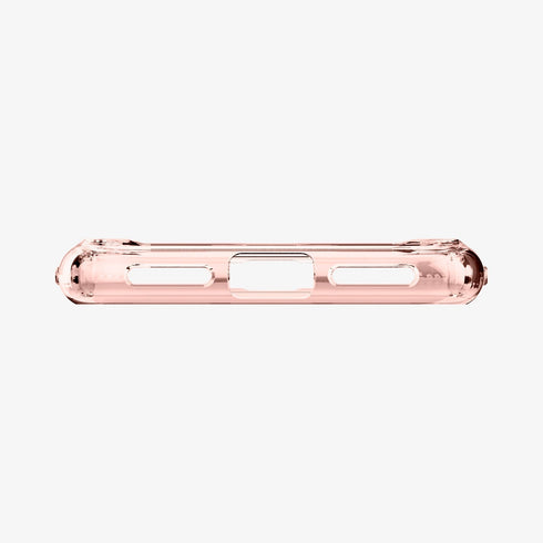 042CS20924 - iPhone SE Ultra Hybrid case in rose crystal showing the back